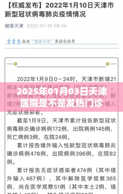 天津医院发热门诊信息，就诊时间，XXXX年XX月XX日